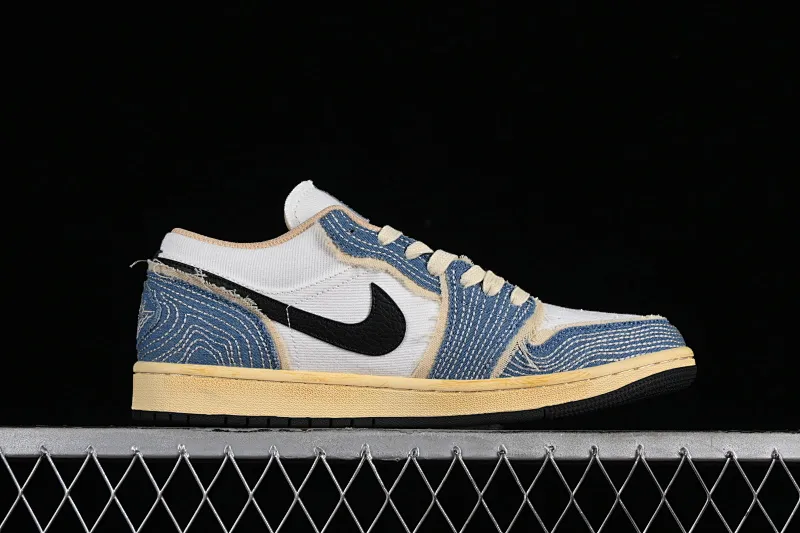 All categories Air Jordan Jordan series basketball shoes Air Jordan 1 Low Air Jordan 1 Low SE "WRMK" AJ1 Joe 1 Sashiko embroidery low-top cultural casual sneakers FN7670-493